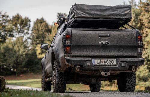 RIVAL4x4 hliníkový zadní nárazník s držákem na tažné zařízení a LED světly pro Ford Ranger PX