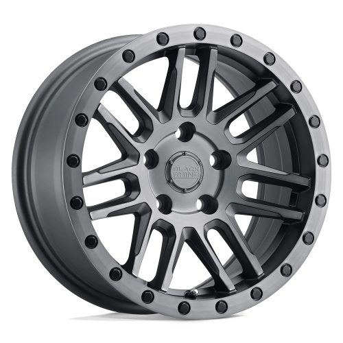 Alumínium felni 18x8 ET30 5x127 Matte Brushed Gunmetal W/ Black Bolts Arches Black Rhino