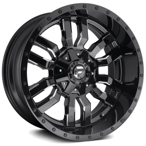 Alumínium felni 18x8 ET35 5x114.3/5x120 D596 Sledge Matte Black/Gloss Black Lip Fuel