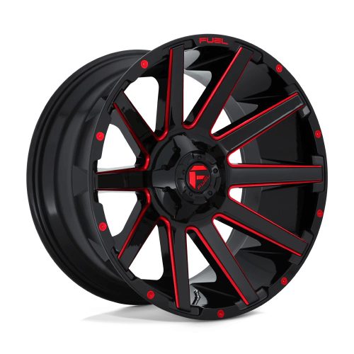 Alumínium felni 20x10 ET-18 5x114.3/5x127 D643 Contra Gloss Black RED Tinted Clear Fuel