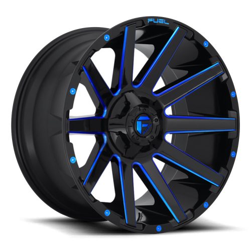 Alumínium felni 22x10 ET-19 6x135/6x139,7 D644 Contra Gloss Black/Blue Tinted Clear Fuel