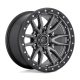 Alloy Wheel 17x9 ET1 6x135 D680 Rebel Matte GUN Metal Black Bead Ring Fuel