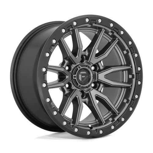 Alloy Wheel 18x9 ET-12 5x139.7 D680 Rebel Matte GUN Metal Black Bead Ring Fuel