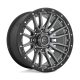 Alloy Wheel 22x10 ET-18 8x180 D680 Rebel Matte GUN Metal Black Bead Ring Fuel