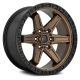 Alumínium felni 17x9 ET1 6x139,7 D699 Kicker 6 Matte Bronze Black Bead Ring Fuel