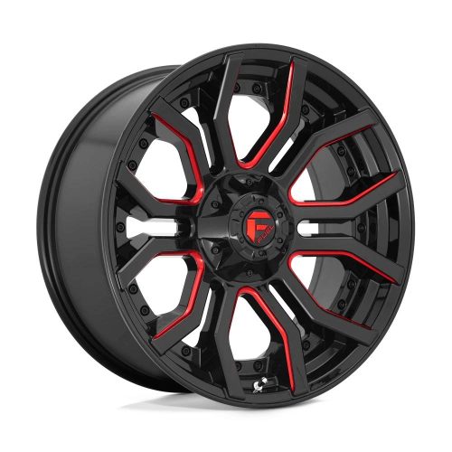 Alumínium felni 20x9 ET1 6x135/6x139,7 D712 Rage Gloss Black RED Tinted Clear Fuel