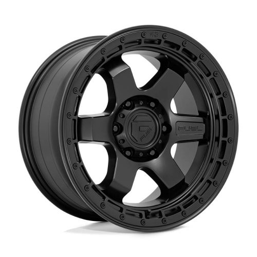 Alumínium felni 18x9 ET1 5x127 D750 Block Matte Black W/ Black Ring Fuel