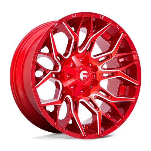 Alumínium felni 22x10 ET-18 8x165.1 D771 Twitch Candy RED Milled Fuel