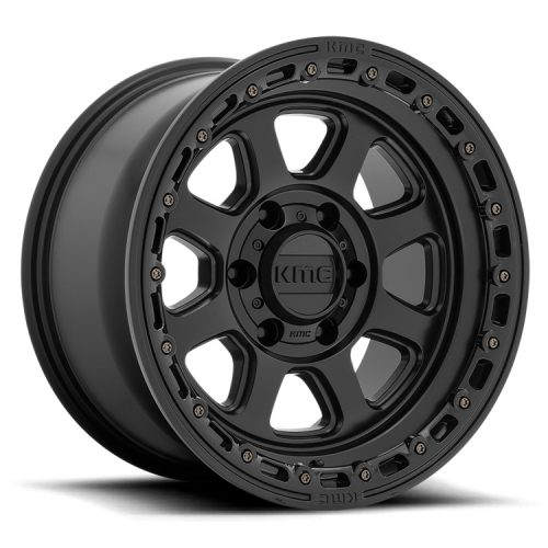 Alumínium felni 20x9 ET18 5x127 KM548 Chase Satin Black W/ Gloss Black LIP KMC