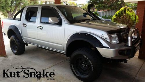 Plastové lemy blatníků Kut Snake pro Nissan Navara D40 2005-2015, 75 mm