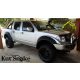 Plastové lemy blatníků Kut Snake pro Nissan Navara D40 2005-2015, 75 mm