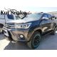 Plastové lemy blatníků Kut Snake pro Toyota Hilux Rocco 2019+ 75 mm