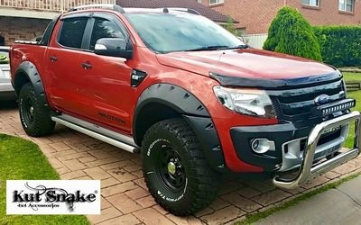 Plastové lemy blatníků Kut Snake pro Ford Ranger, MONSTER, 95 mm