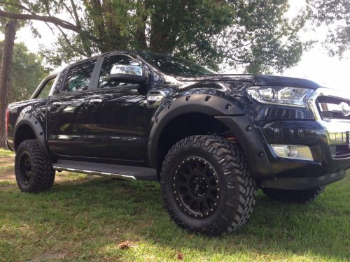 Rozšiřovací, plastové lemy blatníků KUT SNAKE pro Ford Ranger PX2, PX3, od 2016 -> 40 mm EXTRA SLIM