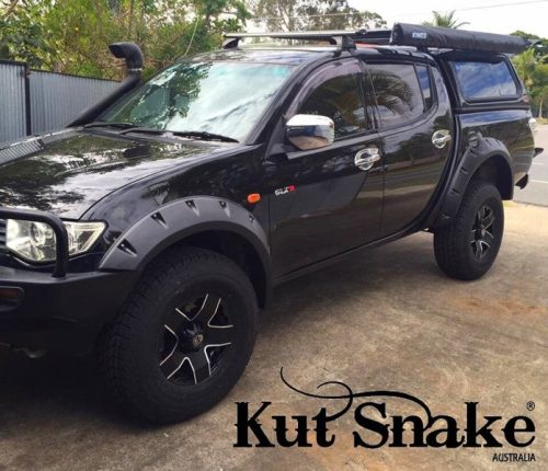 Plastové lemy blatníků Kut Snake pro Mitsubishi L200, r.v. 2005-2015, MONSTER, 95 mm