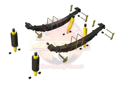 Terrain Tamer felfüggesztés készlet emelés +40mm erősített +100kg terhelésig elöl +300kg terhelésig hátul Nissan Navara D40 2.5L Diesel|V6 3.0L Dieselhez 2005-> szintszabályzás nélküli modellek