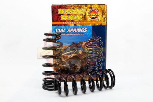 Terrain Tamer Coils spirálrugó első benzin motor +40mm +30Kg Diesel motor szabvány magasság Progresszív Mitsubishi Pajero III IV 2000->