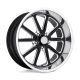 Alumínium felni 20x9.5 ET1 5x127 U117 Rambler Gloss Black Milled US Mags