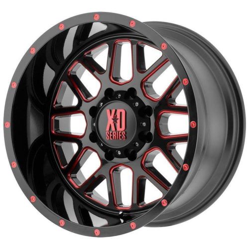 Alumínium felni 20x10 ET-24 5x127 XD820 Grenade Satin Black Milled/Red Clear Coat XD Series